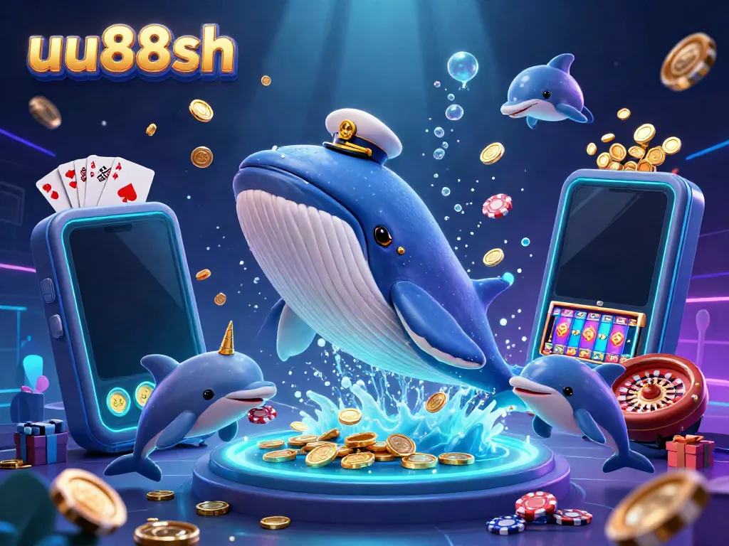 Experience thrilling wins with uu88sh in this captivating 3D casino scene featuring playful creatures.