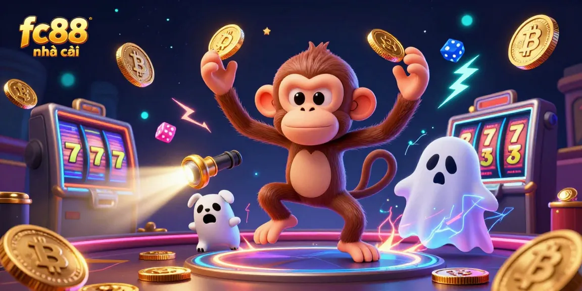Experience the thrill at fc88 nhà cái, featuring a lively casino with engaging characters and vibrant gaming elements.