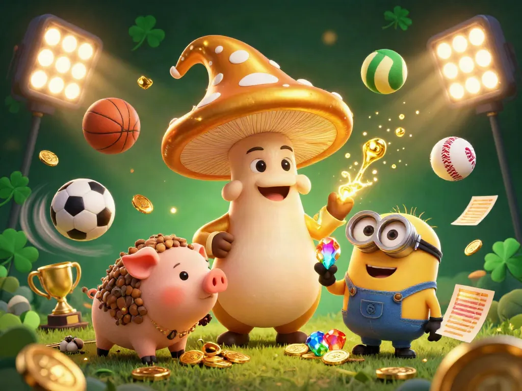 Experience thrilling wins at sunwin with a golden wizard and treasure-hunting pig in an engaging 3D casino scene.