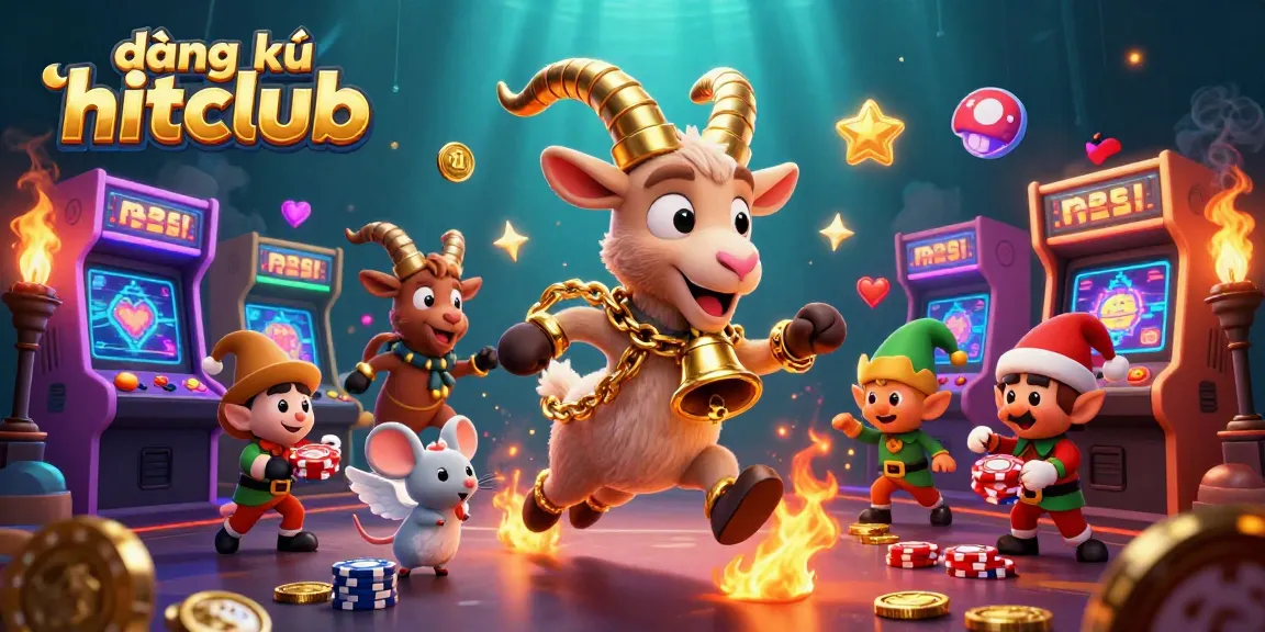 Experience đăng ký hitclub at a vibrant casino with animated characters stealing poker chips.