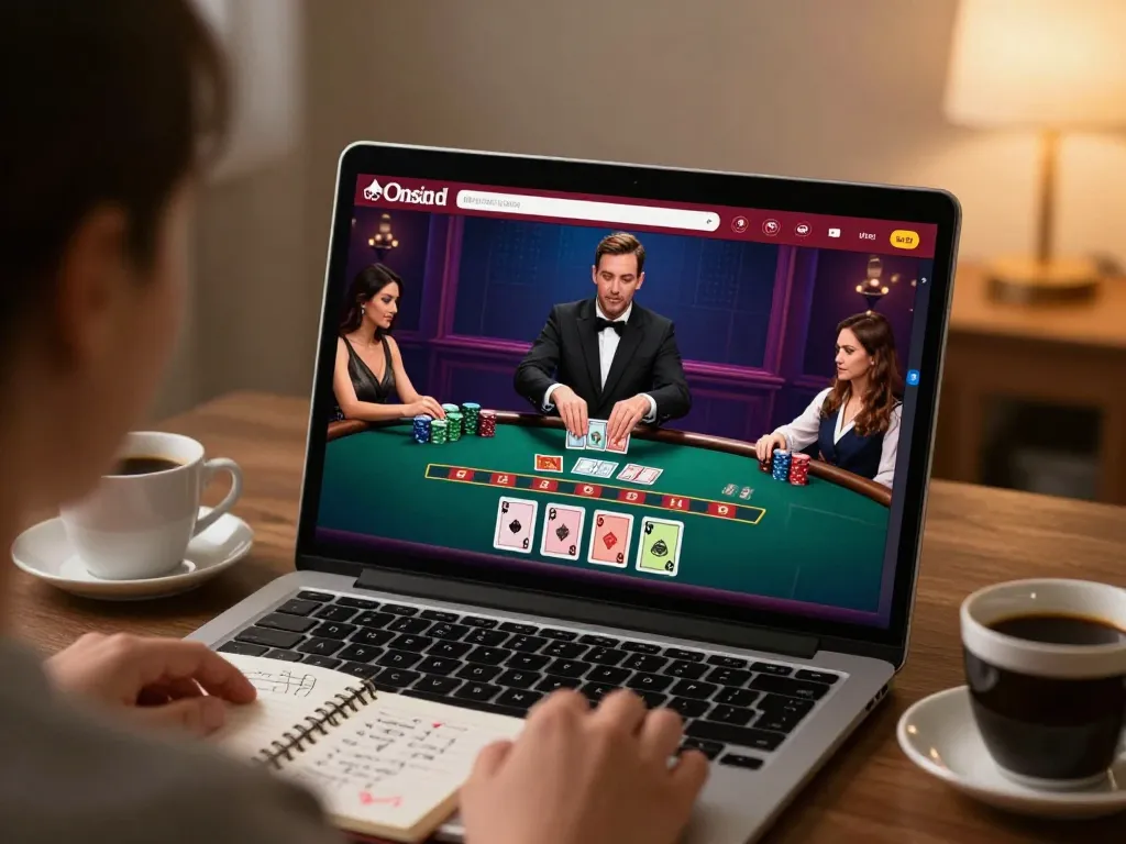 Engaging live blackjack online game at https://s666no1.com/ showcasing warm home atmosphere and strategic gameplay.