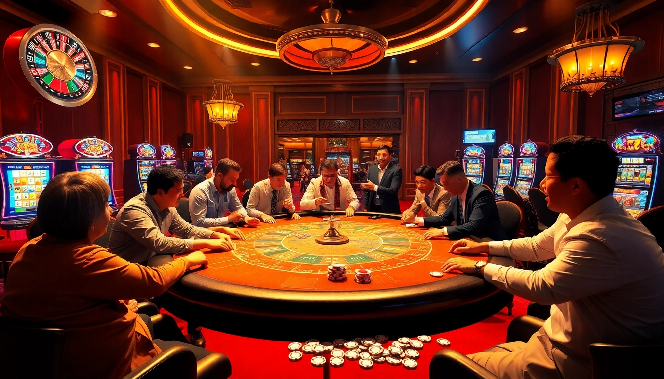 Vaoluoi poker players in an engaging, vibrant casino atmosphere showcasing thrilling gameplay.