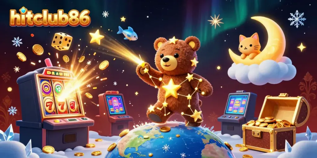 Engage in thrilling gameplay with hitclub86 at an exciting online casino, featuring a cosmic scene.