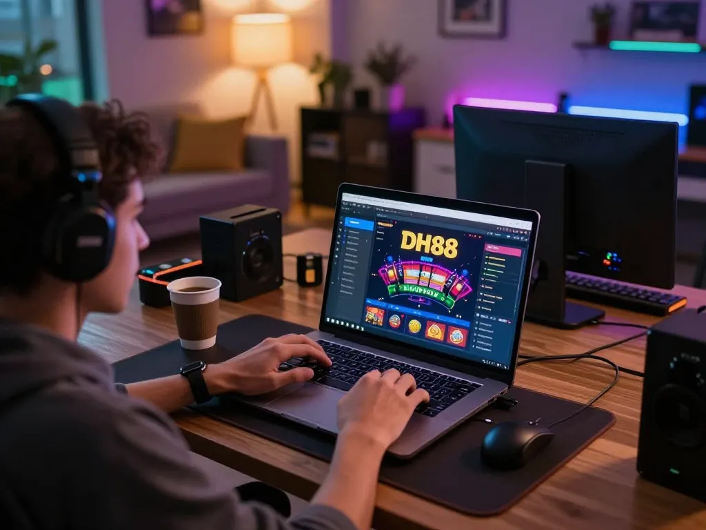 Player strategies on the DH88 online casino platform, showcasing dynamic gameplay and an engaging setup.