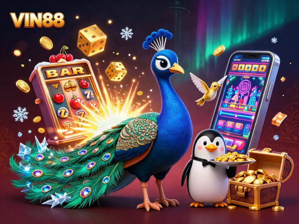 Play and win at VIN88 with vibrant casino action, featuring a colorful game scene.