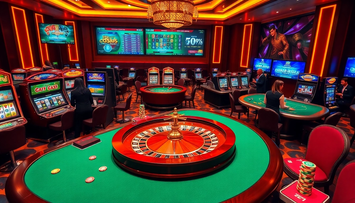 Experience high-stakes play at https://ta88.help/ with an engaging casino scene featuring roulette and poker tables.