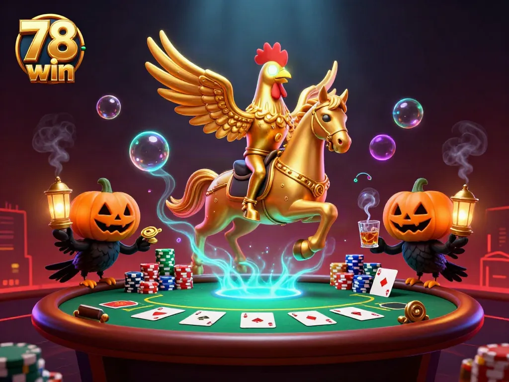 Experience thrilling gameplay at 78 win with a vibrant casino scene capturing excitement and casino elements.