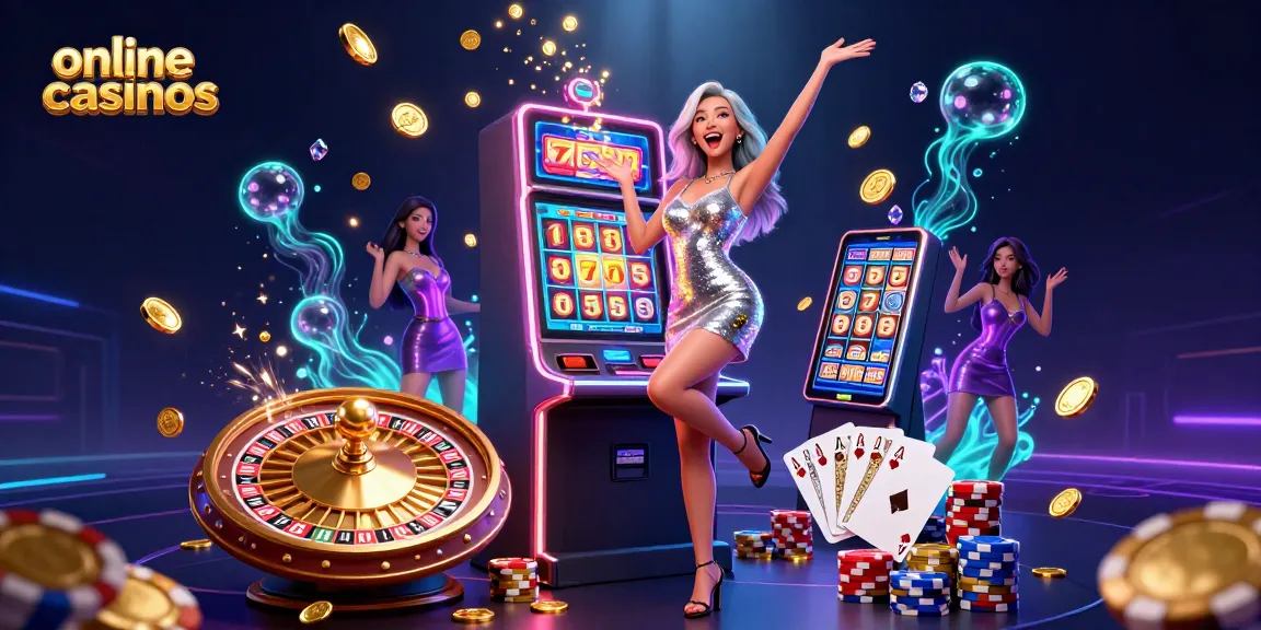 Experience excitement at online casinos with a jackpot celebration scene featuring dynamic casino elements.