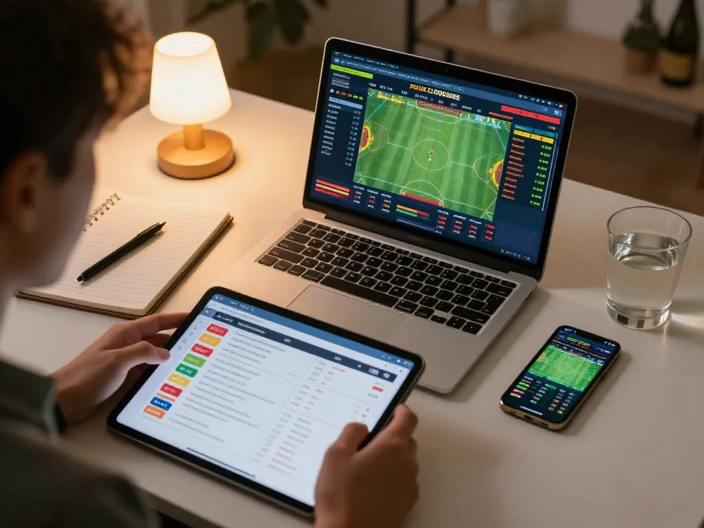 Engaging online betting scene with a focused player analyzing statistics at lv88 for strategic gameplay.