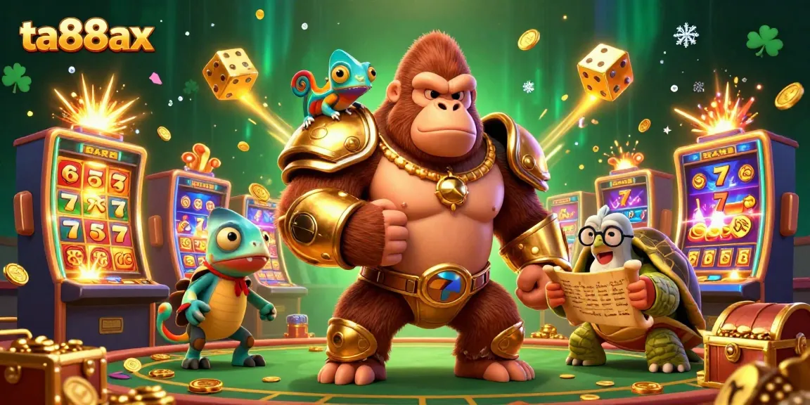 Engage with ta88ax's vibrant casino scene featuring explosive jackpots, 3D characters, and rich detail.