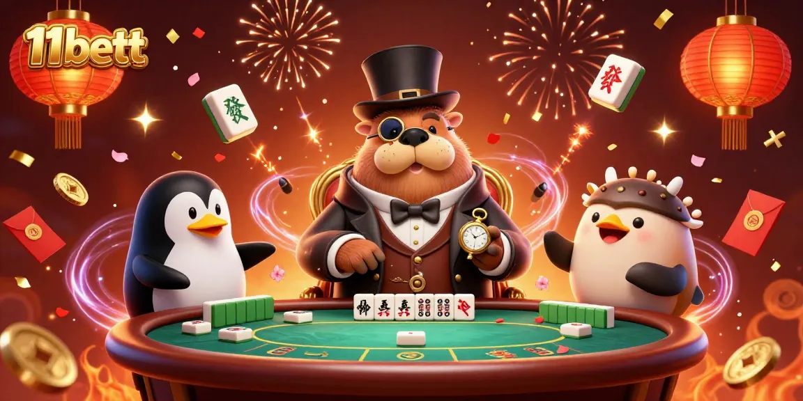 Engage in the thrilling gaming world of 11bett with a cartoon walrus at an underwater poker table.