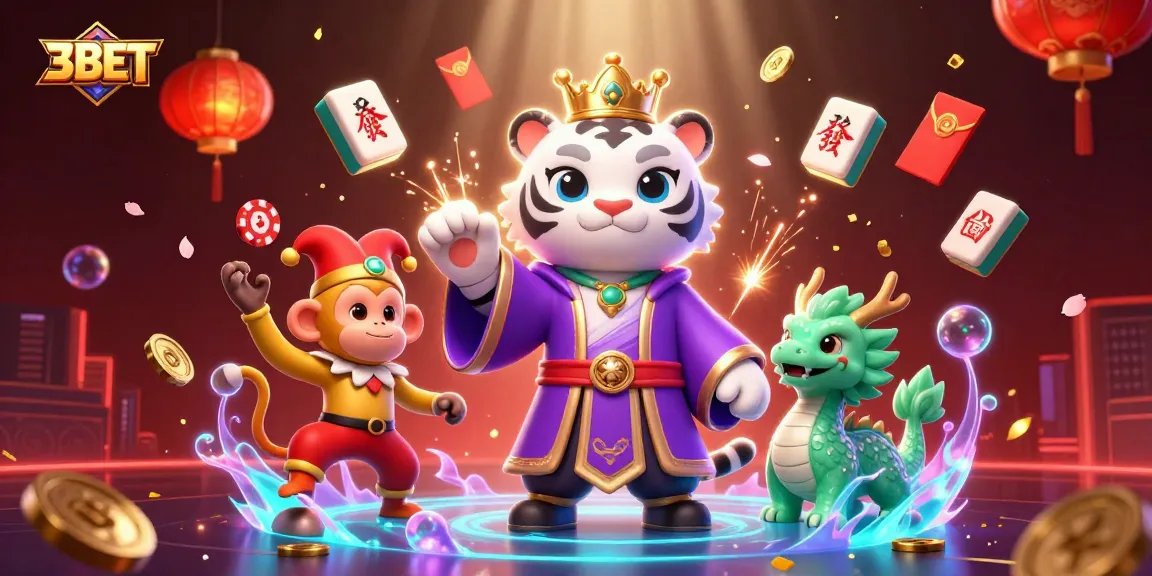 Experience the colorful world of 3BET with engaging characters and vibrant casino themes.
