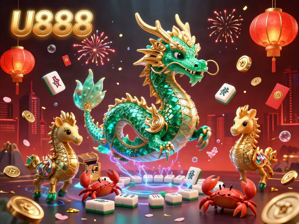 Experience thrilling fun with U888's vibrant underwater casino adventure featuring a mystical sea dragon and treasure.