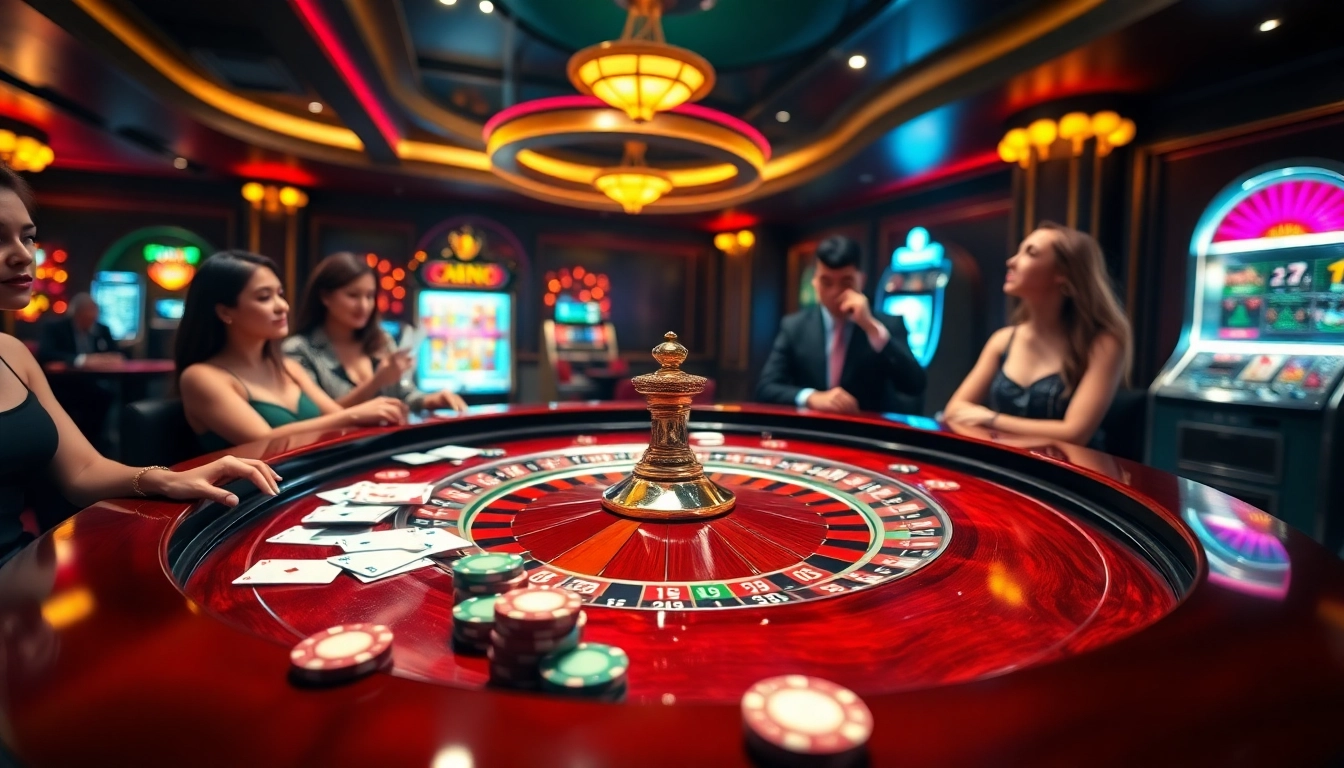 Engaged players at a roulette table enjoying their time at https://89bet.green/ for exhilarating online gambling.