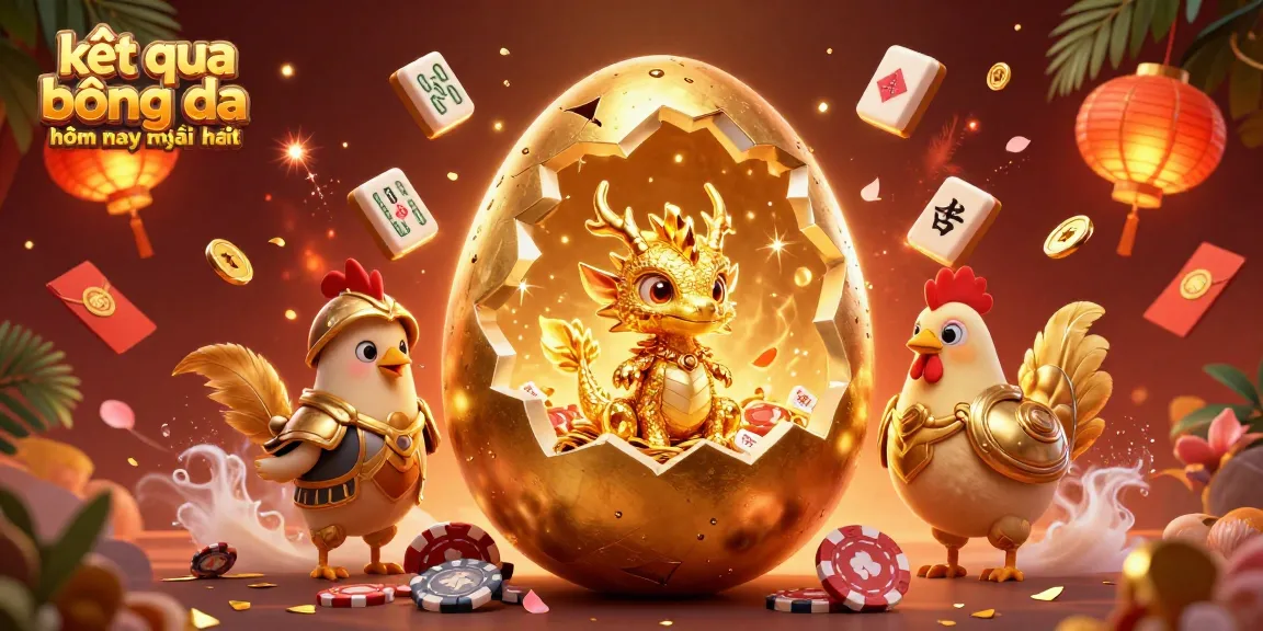 Bet on kết quả bóng đá hôm nay mới nhất with exciting elements like golden dragons and poker chips.