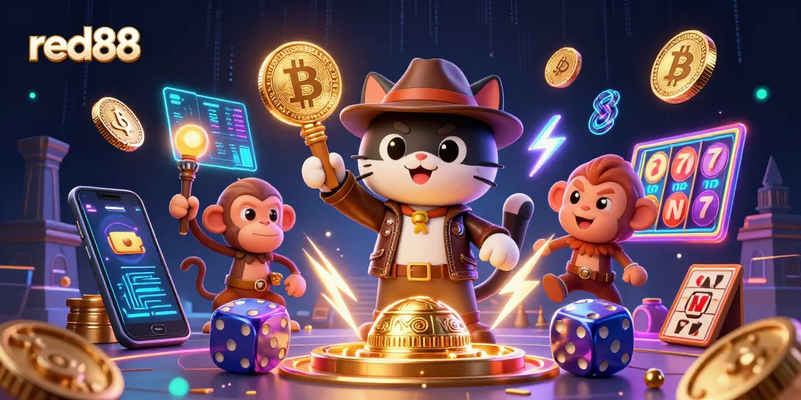 Engage with red88 casino adventures featuring an archaeologist cat and golden artifacts.