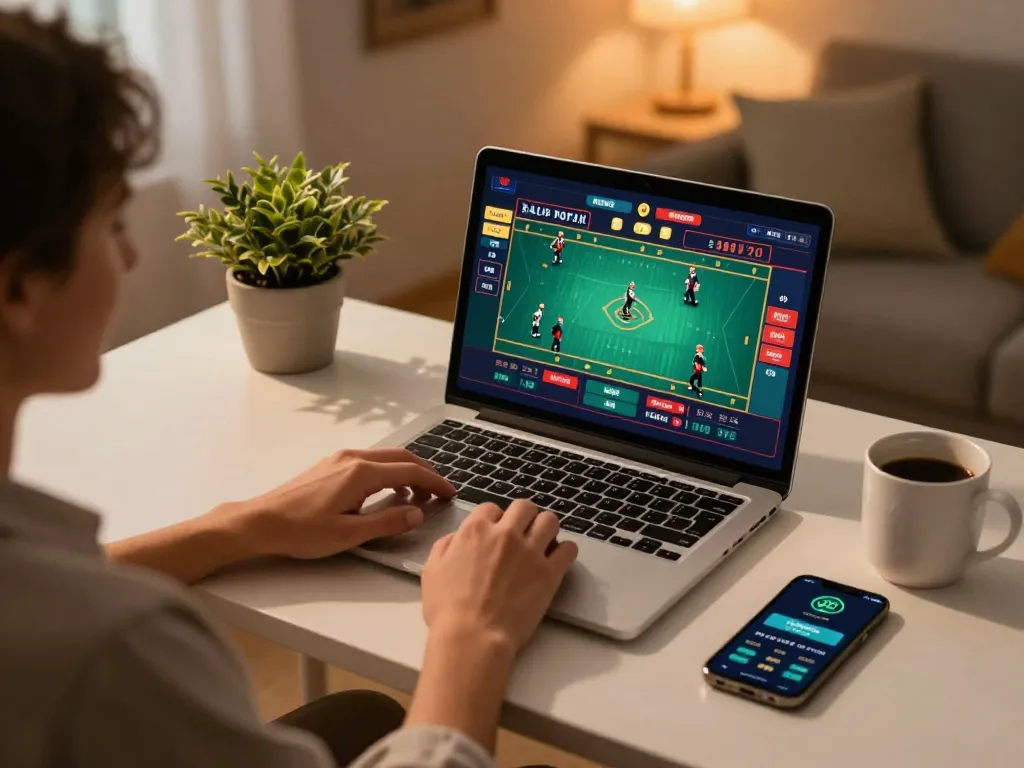 Engaging online gaming scene with TA88 on laptop screen showing live dealer game