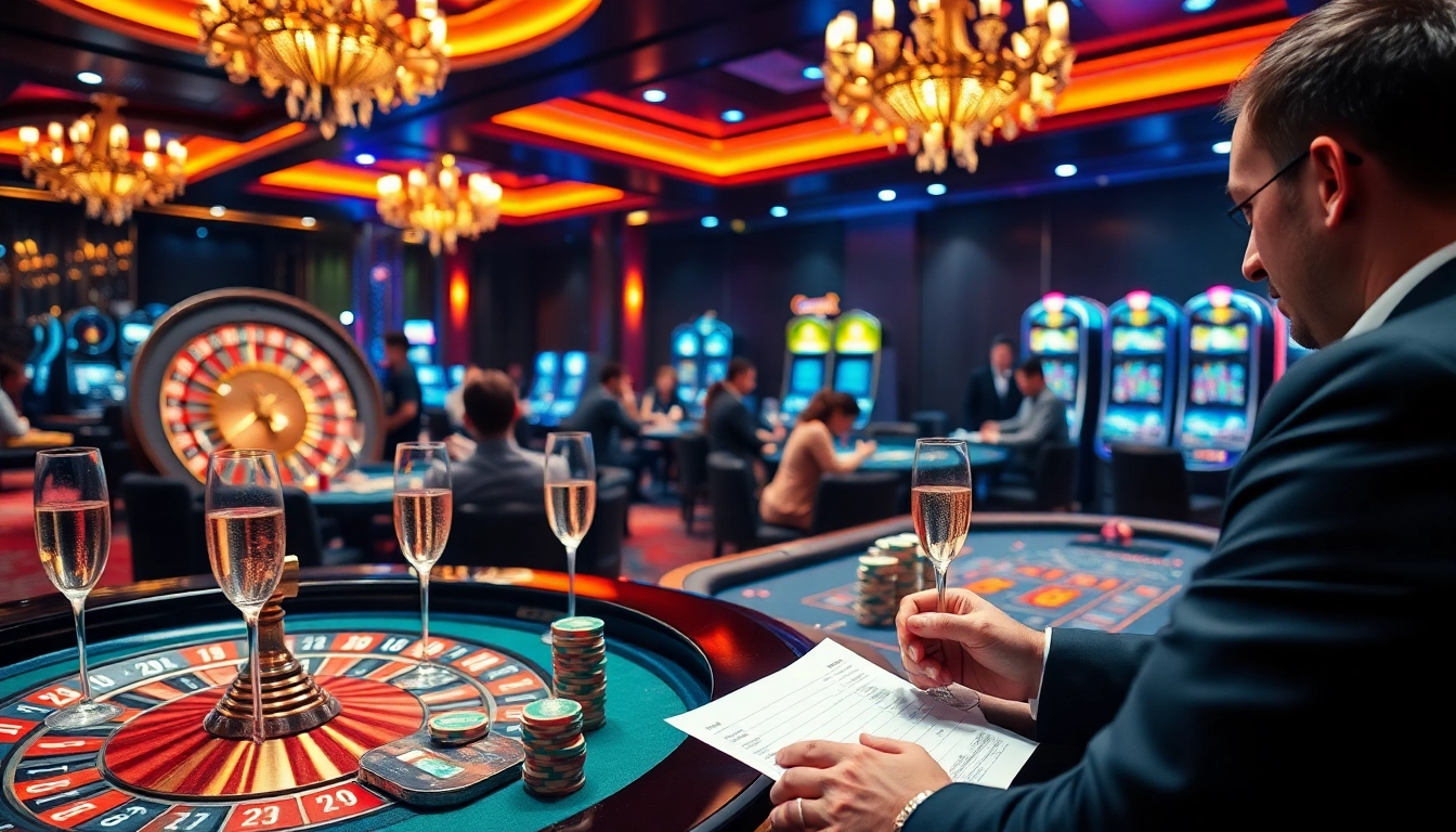 Engage in thrilling gameplay at https://king88.vote/ with poker chips and a roulette wheel surrounded by excitement.