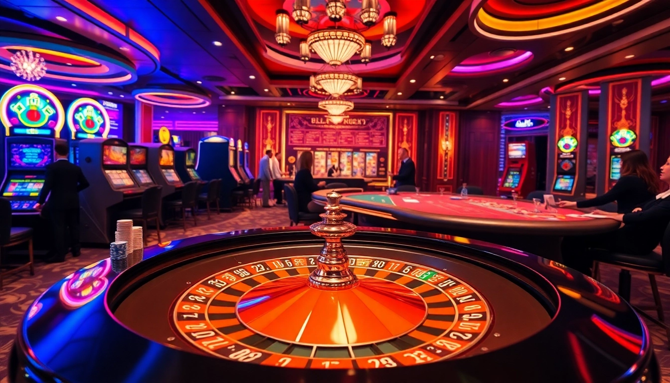 Engage in thrilling gameplay at ku88 casino with luxurious tables and vibrant gaming atmosphere.
