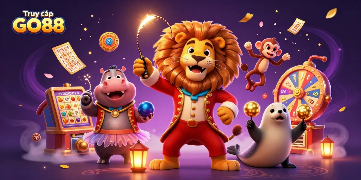 Experience the excitement of Truy cập GO88 with vibrant characters and dynamic game elements in a captivating casino scene.