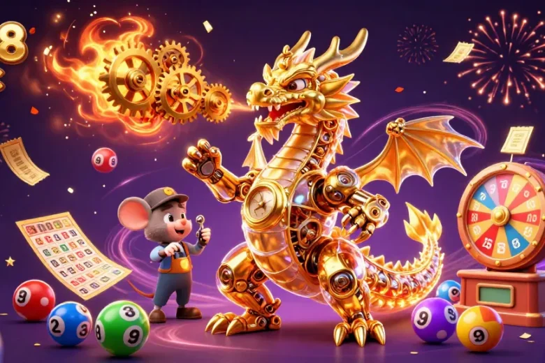 Experience thrilling moments with alo8 kjc in this vibrant 3D illustration showcasing colorful casino elements.