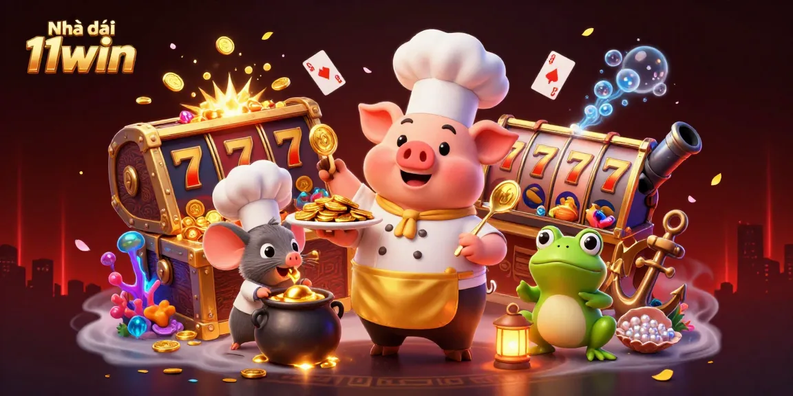 Experience the thrill at Nhà cái 11win with vibrant characters and interactive casino elements.